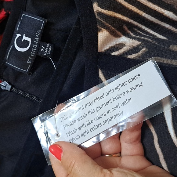 GIULIANA Animal Print Sleeveless Lined Forml/Business Dress. Size 2X NWT - Picture 11 of 12